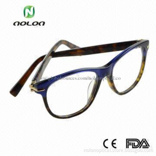Two Tones High-end Acetate Optical Frame, Clear Lens